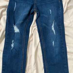Distressed Blue girls Jeans